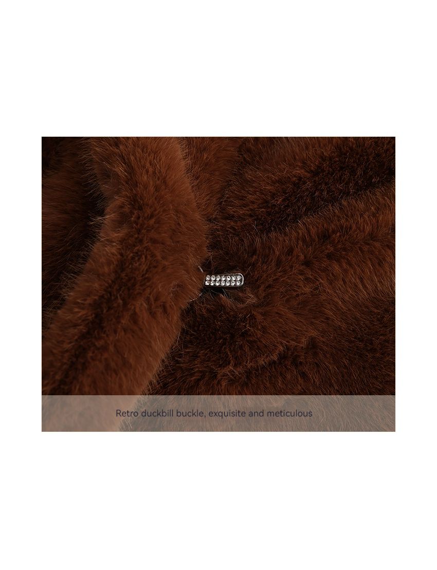 Vintage atmosphere teddy bear and fur long coat