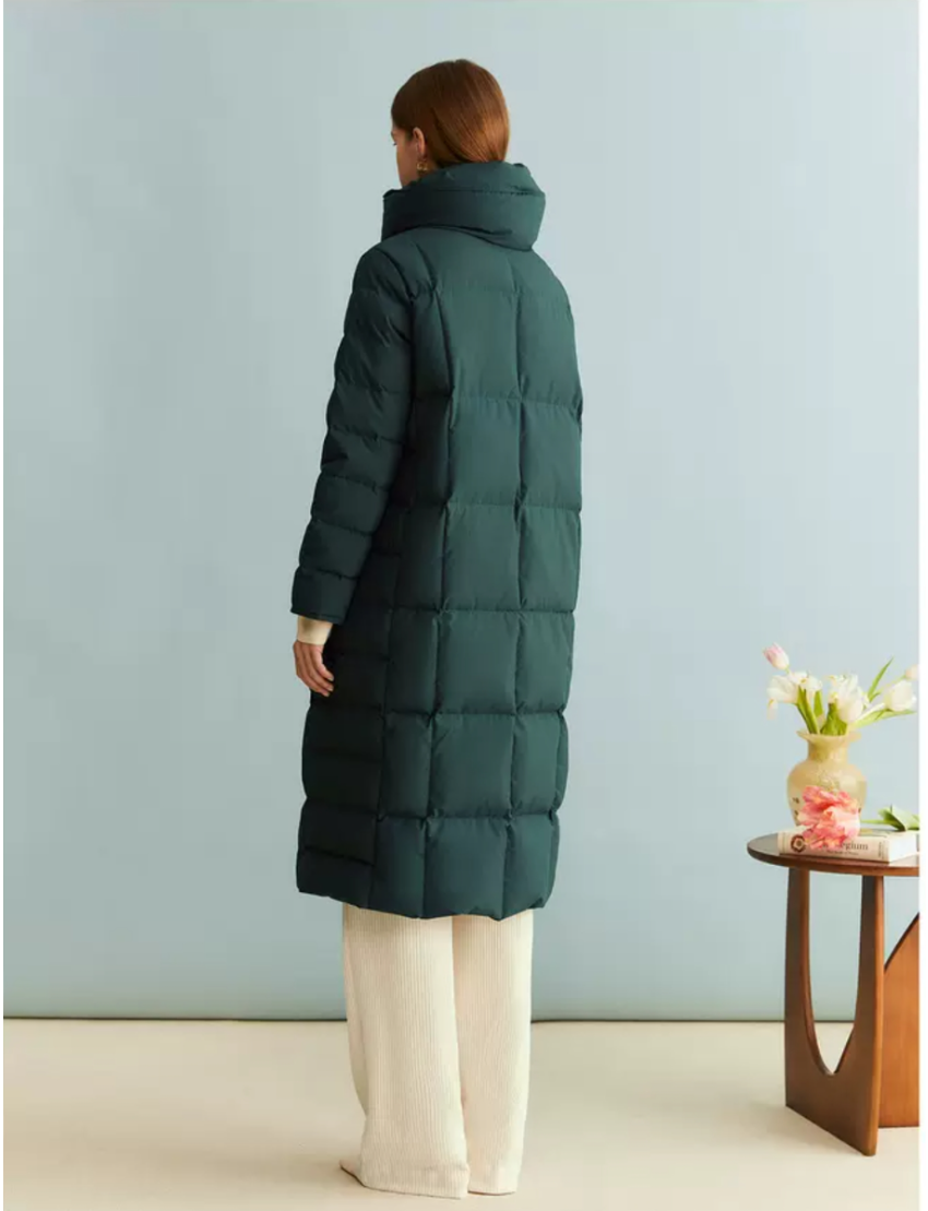 Mink Fur Collar Down Coat