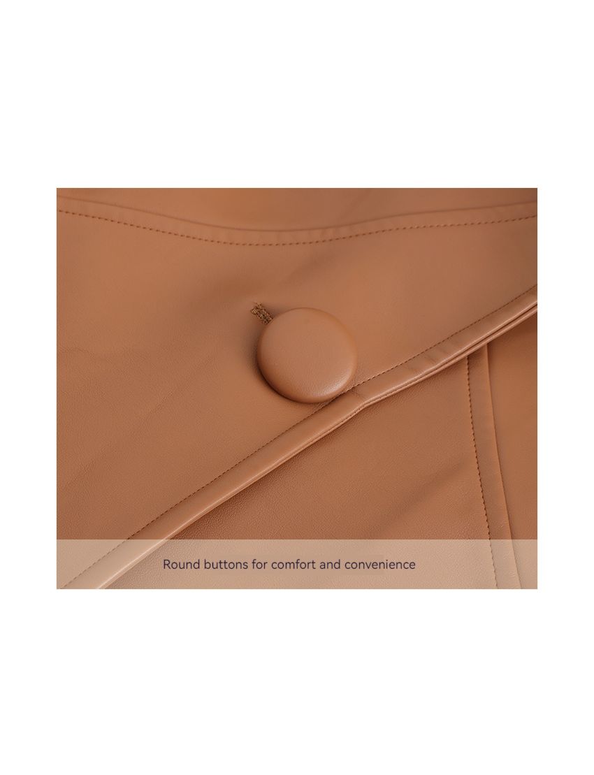 Classic modern trench coat oversized leather jacket