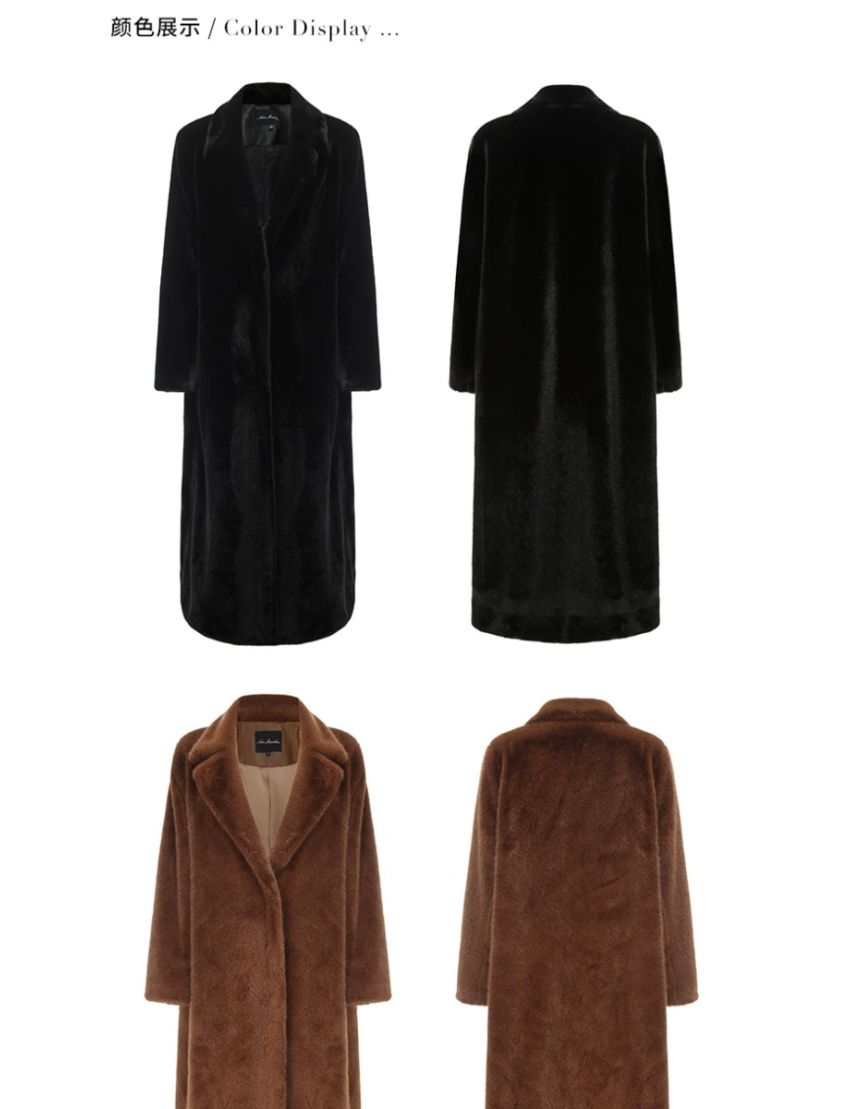 Vintage atmosphere teddy bear and fur long coat
